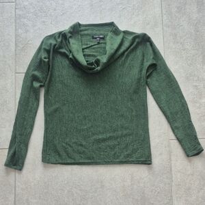 Eileen Fisher Forest Green Cowl Neck Sweater